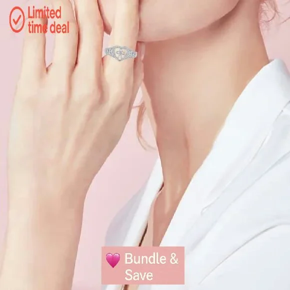 925 Sterling Silver Heart Cross Ring Size 8 Religious Jewelry Gift for Women